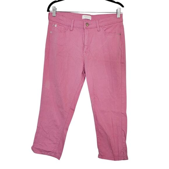 Curve Appeal Pants - CURVE appeal Pink Women's Capris Size 8/29 Bermuda Pants